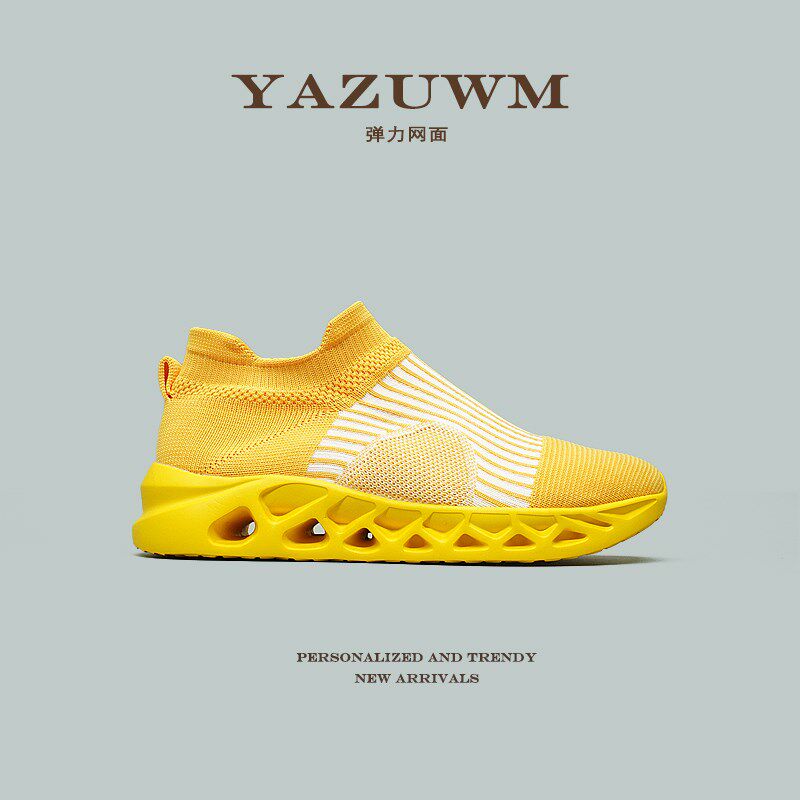 健身散步运动休闲网面鞋男女款大码稀缺捡漏一脚蹬弹力网布袜子鞋