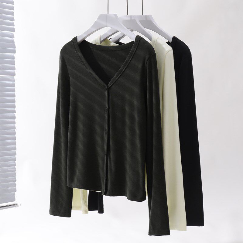 针织V领开衫女秋冬大码胖mm200斤宽松显瘦遮肚子内搭打底叠穿上衣