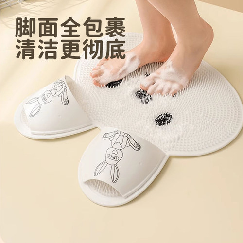 搓脚垫洗脚搓脚神器卫生间浴室懒人刷足底硅胶防滑垫子淋浴房地垫