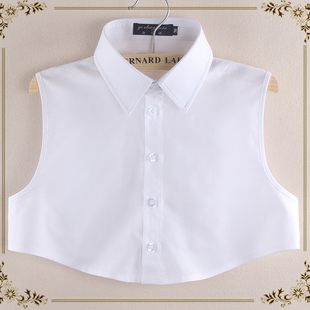 假领子男百搭衬衫假领男士蓝色纯棉衬衣领秋冬季工作制服装饰毛衣