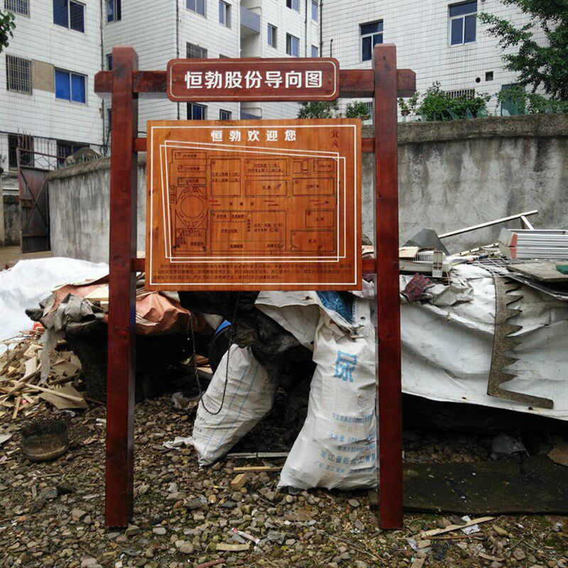 指示牌木牌定制户外指示图地图景区公园木牌门R牌展示牌实木定做