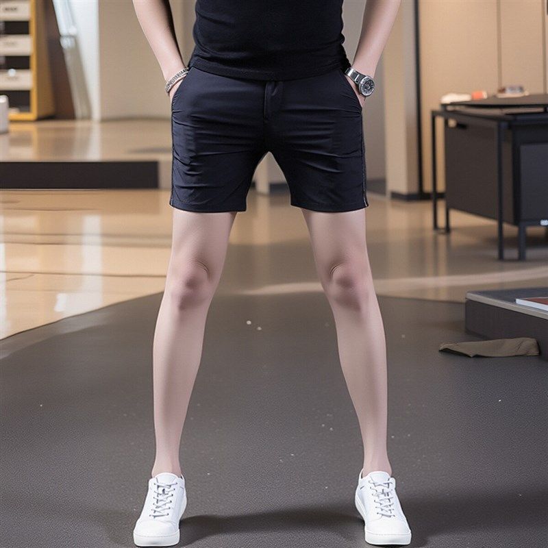 夏季男士三分裤休闲潮流短裤百搭运动沙滩裤高端男款外穿中裤马裤
