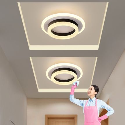 简约现代过道走廊灯 新款创意led入户门厅天花灯玄关客厅明装筒灯