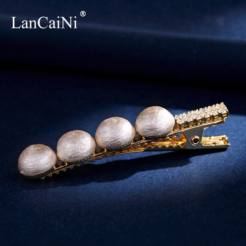 海绵珠边夹水钻发夹韩国发卡刘海夹子卡子一字夹顶夹短发碎发头饰