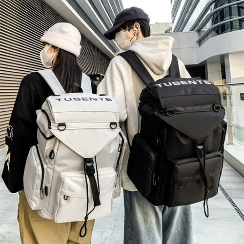 定制印刷图案LOGO短途旅行背包潮工装风双肩包机能战术电脑包书包