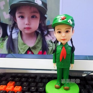 软陶真人软陶玩偶娃娃定制陶偶公仔情侣婚纱照片人偶粘土手办礼品