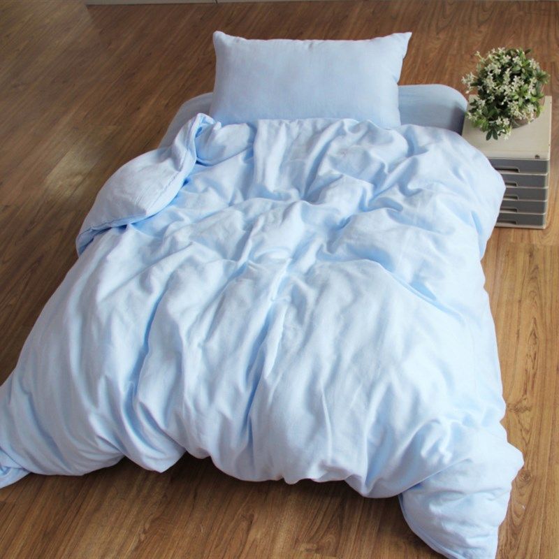 纯棉被套日式单件床品100全棉纱布套竹棉120x150儿童婴儿纯色被罩