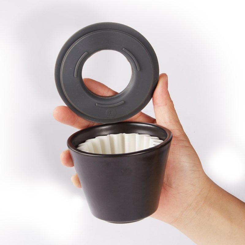 155蛋糕滤杯平底滤杯手冲咖啡滤杯家用咖啡器具盖碗咖啡内放滤纸