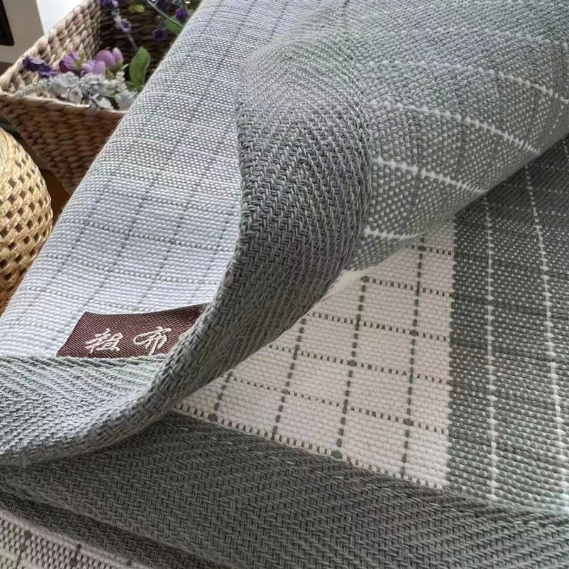 刘大姐家 老粗布加厚床单单独凉席 纯棉不起球凉席三件套 尾单清