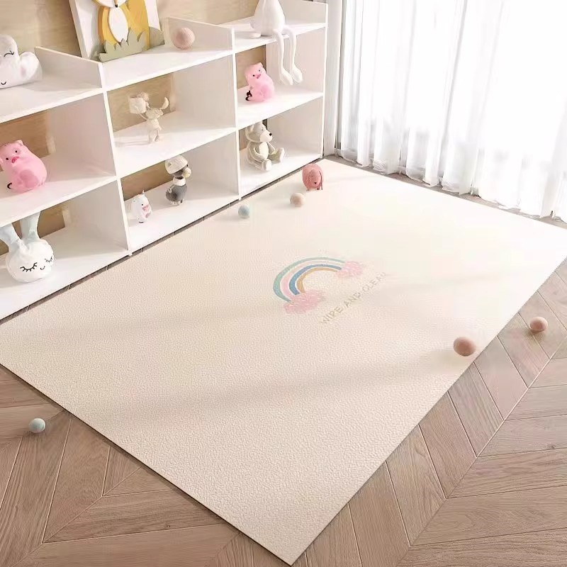 卡通客厅地毯儿童房宝宝爬行垫免洗可擦卧室皮革地垫家用防水防污