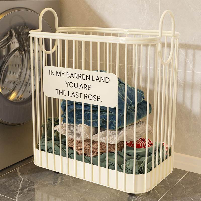 脏衣篓脏衣服收纳筐带轮浴室放衣服神器卫生间洗衣篮桶家用置物架