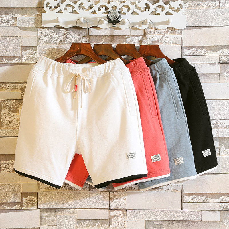 短裤男运动纯棉学生5五分裤男士休闲中裤夏季宽松沙滩裤大裤衩潮