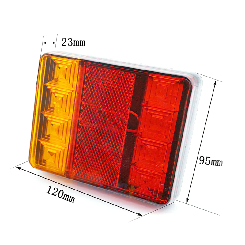 包邮拖挂式房车游艇高亮LED刹车转向行驶组合12V尾灯带反光片配件