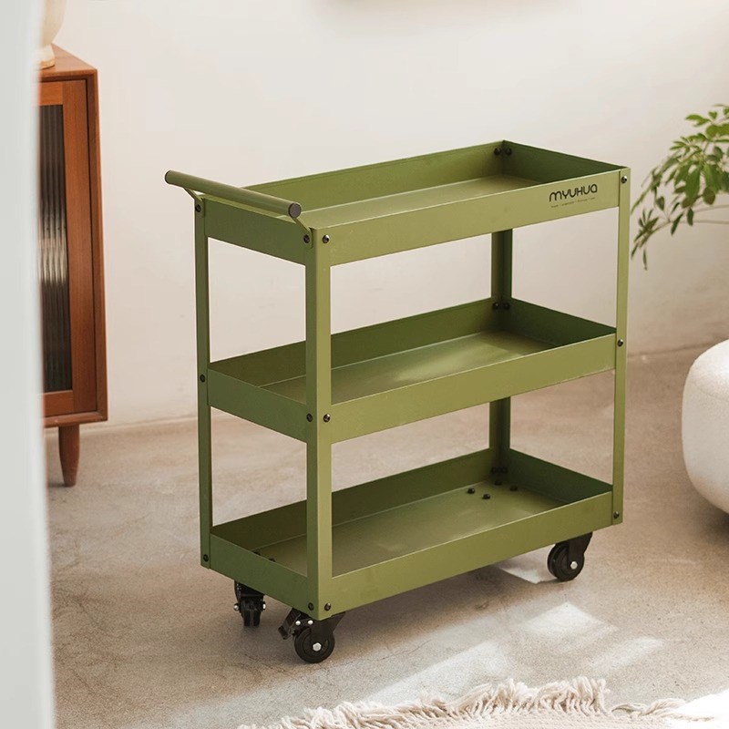 黄色铁艺小推车花架落地带轮可移动客厅阳台花盆架绿植盆栽置物架