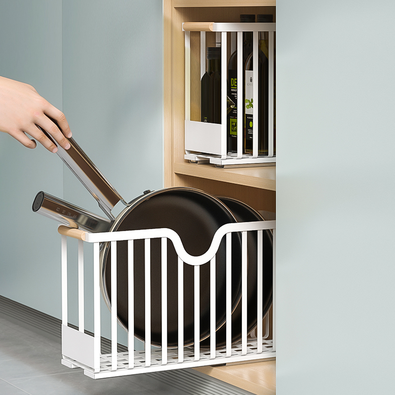 锅架极窄拉篮厨房橱柜内滑轨抽拉式置物架抽屉夹缝超窄深柜锅盖架