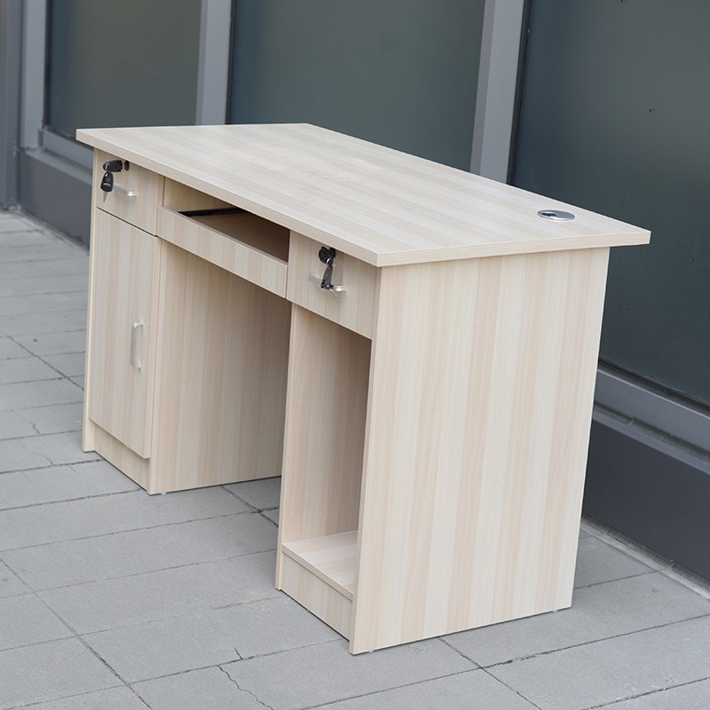 职员办公桌办公室工位1米2/1米4电脑桌台式带抽屉现代单人写字台