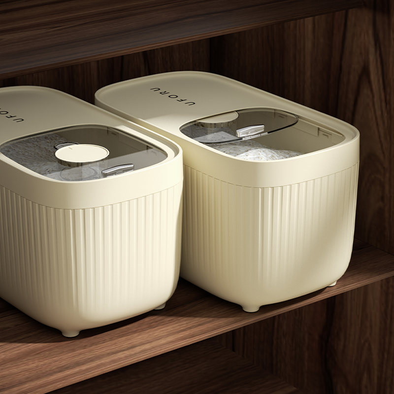 轻奢厨房家用米桶防虫防潮密封带刻度储粮罐面粉杂粮收纳米箱盒