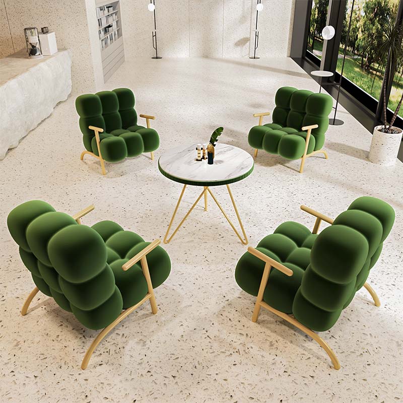 北欧售楼处会客休息区洽谈桌椅组合咖啡厅奶茶店休闲接待小圆桌子