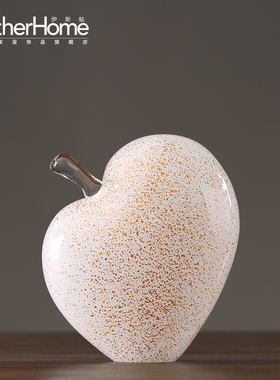 现代创意玻璃心形摆件 创意家居客厅床头柜儿童房摆设生日礼物
