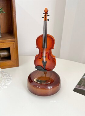 古典管弦乐器吉他大提琴小号留声机音乐盒房间摆件八音盒家居装饰