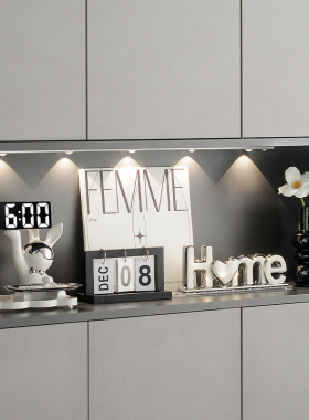 入户进门口轻奢高端玄关钥匙收纳摆件鞋柜玄幻锁匙走廊桌面装饰品