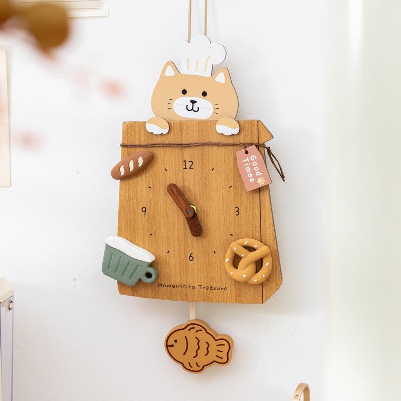 阿楹 有趣墙面装饰画立体可爱玄关厨房氛围布置猫挂钟遮丑鱼挂件,家居饰品,壁饰,淘宝优惠券,粉丝福利购,淘宝优惠卷