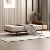 沙发脚踏床尾凳换鞋 简约现代酒店公寓样板房 卧室床榻客厅门厅意式