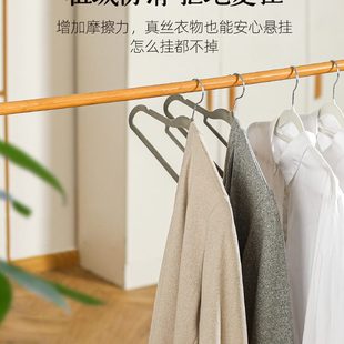 衣撑植专用服屋衣挂肩衣柜收纳挂衣岛整理衣架家用无痕角绒防川师