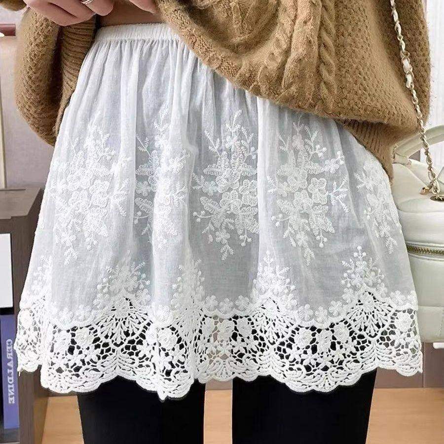 蕾丝屁帘打底神器女秋冬叠穿卫衣遮屁股下摆裙帘防走光半身裙短裙,女装/女士精品,半身裙,淘宝优惠券,粉丝福利购,淘宝优惠卷