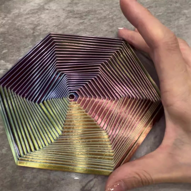 3d打印视错觉六边形玩具魔幻创意玩具益智发泄可旋转变幻解压神器