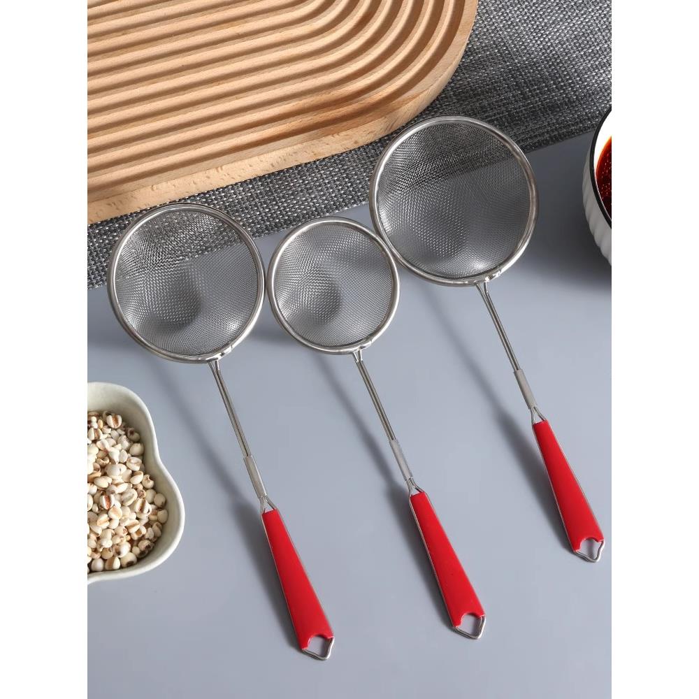 不锈钢漏勺家用厨房打沫过滤网筛火锅隔油捞勺细网密豆浆食品级