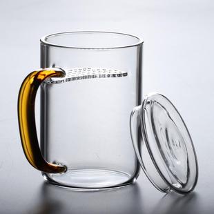 天猫正品 耐热绿茶杯过滤茶杯玻璃杯家用水杯子带把茶水分离月
