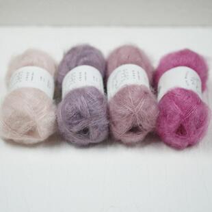 织帽子的专用毛线[小岛真丝马海]70%超幼马海，30%白厂丝 ,Lace,2