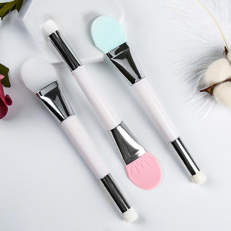 2025新款双头硅胶面膜刷柔软刷头泥膜专用刷两用脸部涂抹美容刷