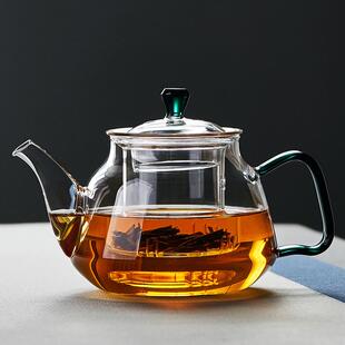 天猫正品 玻璃茶壶耐高温煮茶器电陶炉烧水壶家用过滤泡茶器花