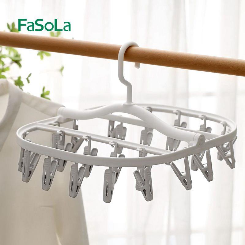2025新款日式多夹子晾衣架家用晾袜子架宿舍用晒袜架内衣挂钩多功
