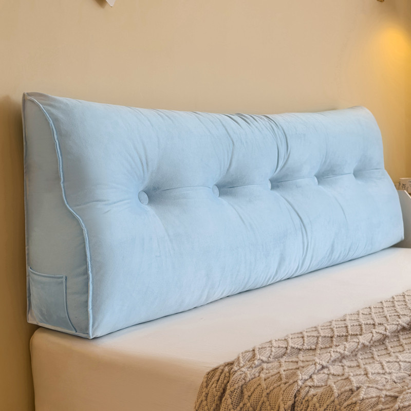 软糯糯 床头靠背软包简约床上靠垫大靠背天蓝卧室护腰靠枕可拆洗,居家布艺,床头靠垫,淘宝优惠券,粉丝福利购,淘宝优惠卷