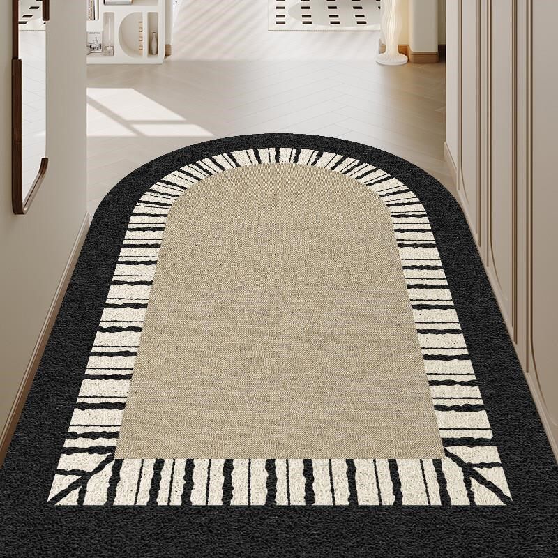 丝圈入户门地垫j玄关脚垫耐脏半圆拱形地毯法式家用门外门口进门