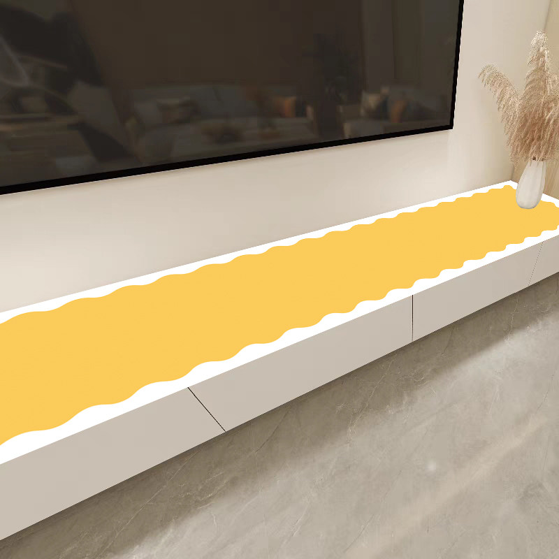 皮革超长条桌电视机柜电视柜桌布台布茶几防水防油长方形客厅桌垫