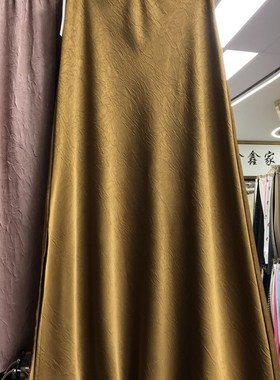 紫色开叉醋酸缎面鱼尾裙女轻奢垂感港风半身裙夏季裙子气质长裙自