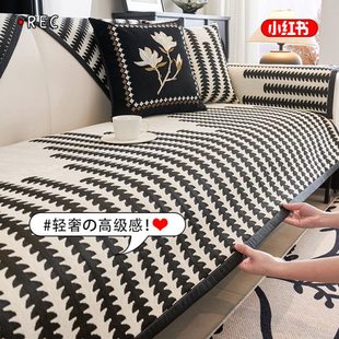 高级三人位沙发2024轻奢直排新款 通用盖布感垫坐垫 沙发一片式 四季