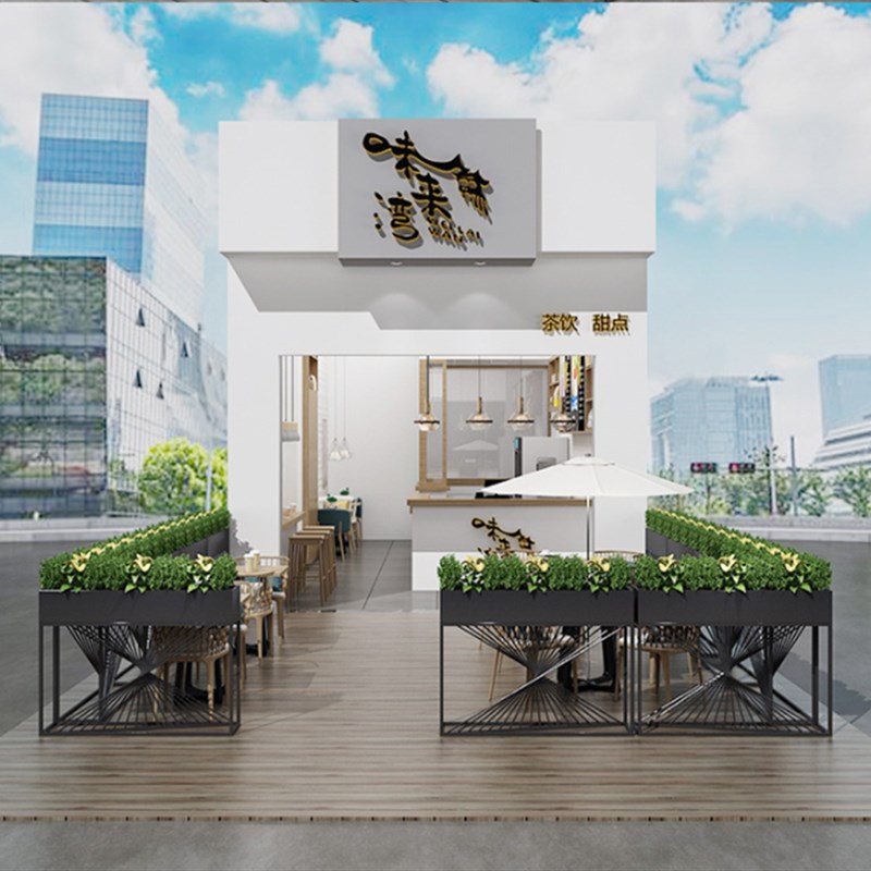 户外铁艺隔断花架商场奶茶店咖啡厅装饰花箱围栏栅外摆花槽绿植架