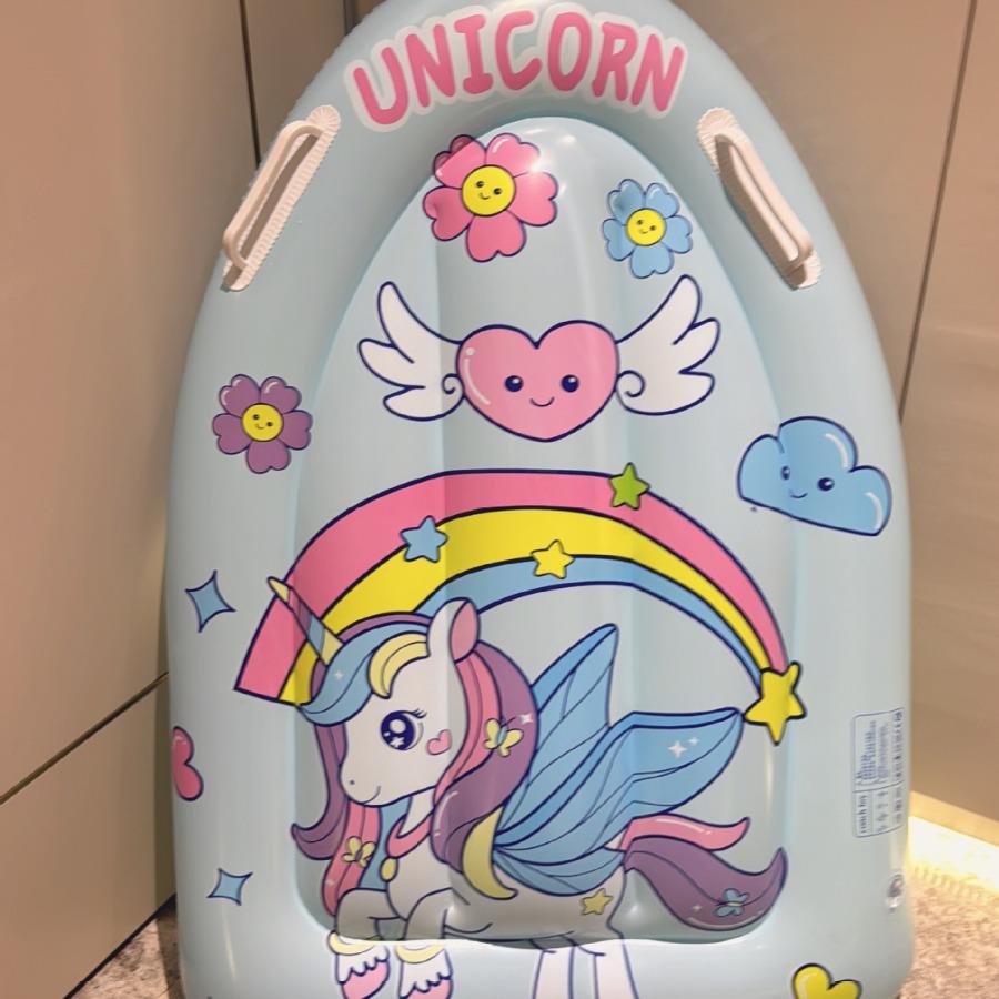 浮板充气冲浪板儿童浮排水上戏水玩具坐骑浮床学游泳圈训练打水板