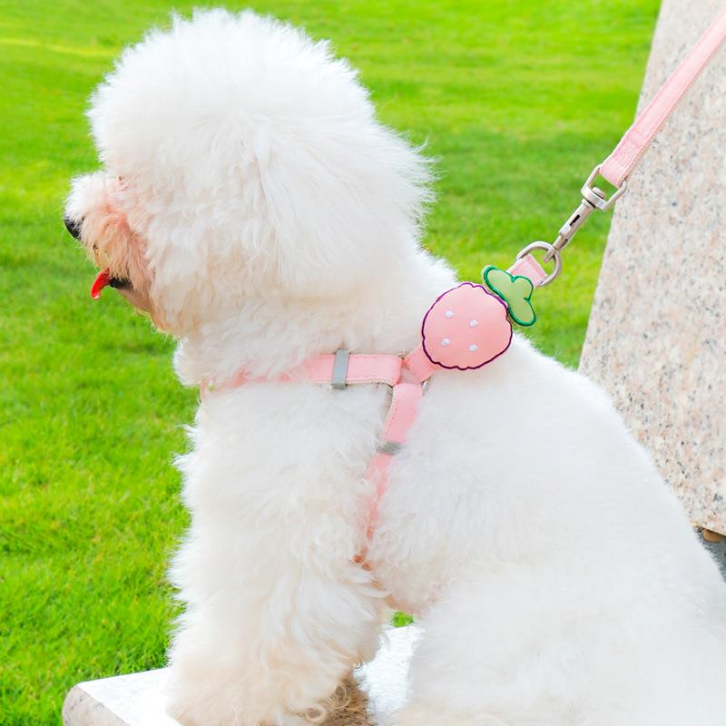 狗狗牵引绳背心式遛狗绳狗绳子调节小型犬胸背带泰迪可爱宠物用品