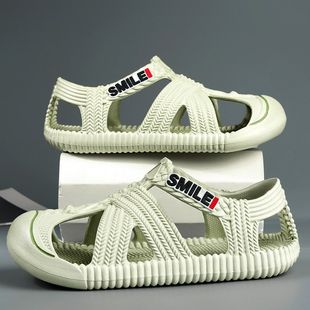 男士凉鞋2025新款越南沙滩鞋运动防滑手工编织草鞋夏天开车凉拖鞋