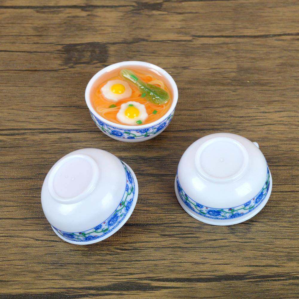 中国风小礼品仿真青花瓷小碗菜面条微缩食玩仿真食物模型抓周