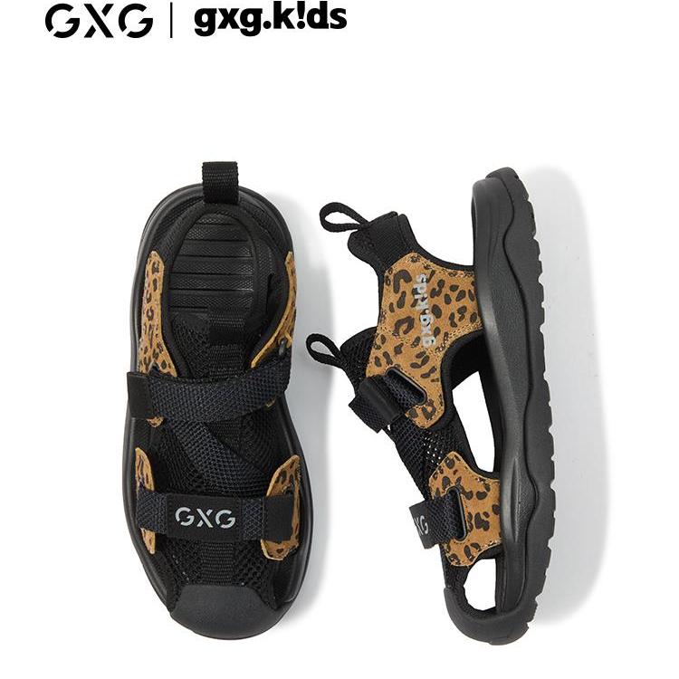 gxgkids包头凉鞋夏季女童鞋豹纹