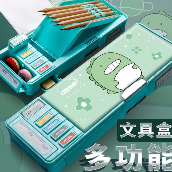 女孩文具盒男学生用一年级笔盒男孩高级儿童小学生笔袋高男生科技