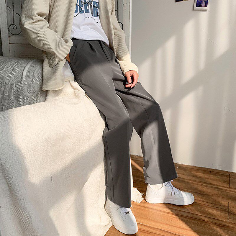 垂感男生大长腿瘦高个子加长版110115120cm宽松直筒190西裤男裤子