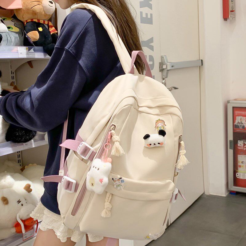 2025新款软萌可爱小学生书包女初中生韩系大学生上课背包女双肩包